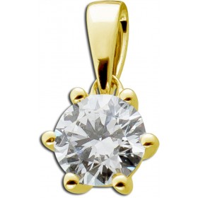 Solitär Anhänger 0.25ct FVsi Gelbgold 585 14K Lab Grown Diamond