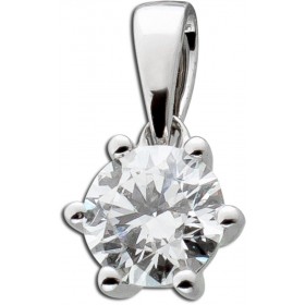 Solitär Anhänger 0,25 FVSI Weißgold 585 14K Lab Grown Diamond 