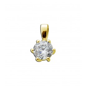 Brillant Anhänger 0,50ct  Gelbgold 585 14K Lab Grown Diamond 