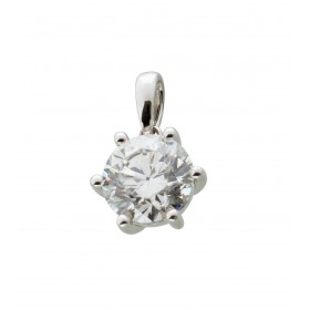 Solitär Anhänger 1,00ct F Vsi Weißgold 585 14K Lab Grown Diamond IGI Zertifikat