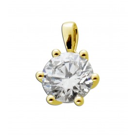 Solitär Anhänger 2.00ct Gelbgold 585 14K Lab Grown Diamond IGI Zertifikat