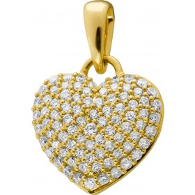 Herz Diamant Anhänger Gelbgold 585 14 Karat 85 Brillanten 0.37ct VSI