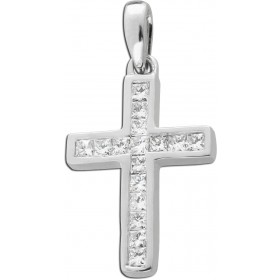 Diamanten Kreuz Anhänger Weißgold 585 14 K 0.15ct TW VSI
