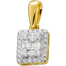Brillant Anhänger Gelbgold 585 14 Karat Diamanten 0.17ct