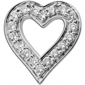 Herz Anhänger Weißgold 585 14K Lab Grown Diamanten 0.20ct