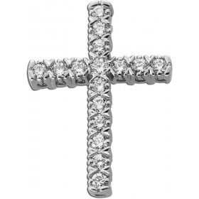Kreuz Anhänger Platin 950 Natur Diamanten 0.25ct