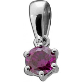 Solitär Anhänger Platin 950 pinker Natur Diamant 0.25ct