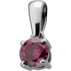 Solitär Anhänger Platin 950 pinker Natur Diamant 0.25ct