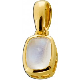 Mondstein Anhänger Gold 585 natürlicher Regenbogen Mondstein 1.25ct 