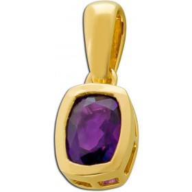 Amethyst Anhänger Gold 585 14K nat Afrikanischer Amethyst