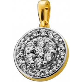 Diamant Anhänger Gold 585 14K Natur Diamanten 0.50ct