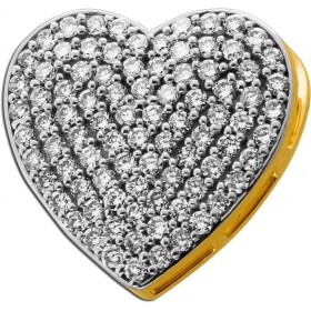 Herz Anhänger Gold 333 8K  Lab Grown Diamanten 0.50ct