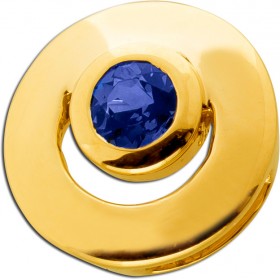 Tansanit Anhänger Gold 585 14K violetter nat. Tansanit 0.25ct