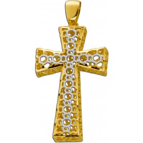 Kreuz Anhänger Gold Weißgold 333 8K