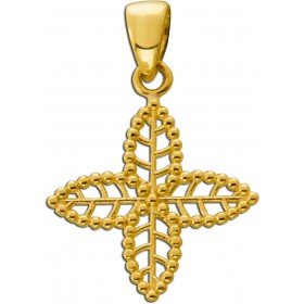 Kreuz Stern Anhänger Gold 333 8 Karat poliert