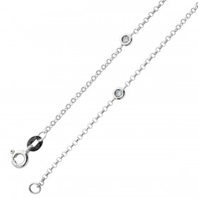 Diamant Collier Weißgold 585 14 Karat Natur Diamanten 0.30ct