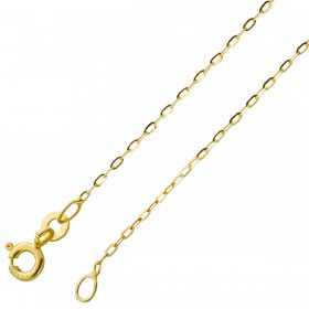Ankerkette 1,1mm Gelbgold 585 14 Karat Goldkette poliert flach