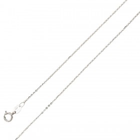 Ankerkette 0,7mm Weißgold 375 9 Karat massiv poliert