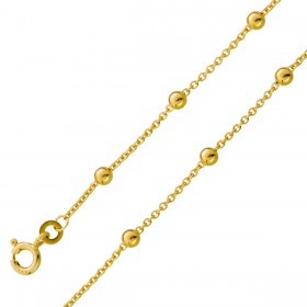 Fußkette 1,4mm Gold 333 8 Karat Goldkugeln  