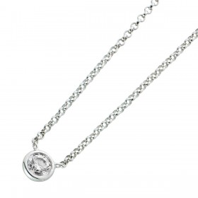 Solitär Diamantkette Weissgold 750 18K Natur Diamant 0.15ct  