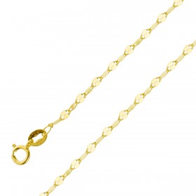 Fantasiekette 2,0mm Gelbgold 585 14 Karat doppel Plättchen poliert UNOAERRE 