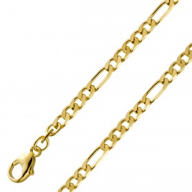 Figarokette Armband 3,4mm Gelbgold 585 14 Karat massiv poliert UNISEX - Ch.  Abramowicz