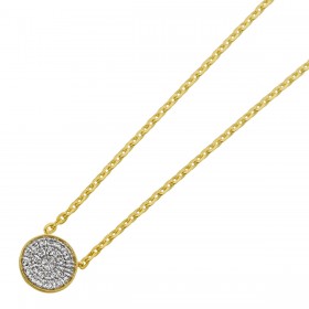 Diamantkette Gold 585 14K Natur Diamanten 0.15ct 