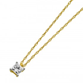 Diamant Kette 0.25ct Anhänger Gold 58514K Lab Grown Diaman