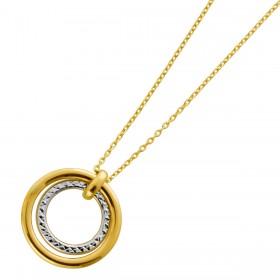 Ankerkette Circle of Life Anhänger Gold Weißgold 585 14K