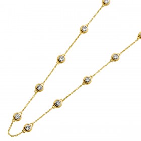 Brillant Collier Gold 375 9K Lab Grown Diamanten 1.0ct