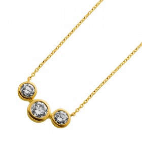 Brillant Collier Gold 375 9K Lab Grown Diamanten 1.0ct
