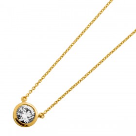 Solitärkette Gold 585 14K Lab Grown Diamant 0.50ct