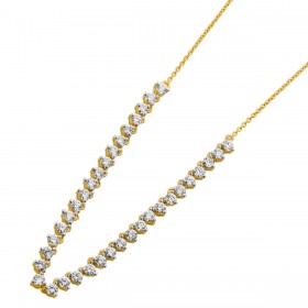 Brillant Collier Gold 333 8K Lab Grown Diamanten 1.26ct