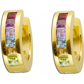 Citrin Creolen Gelbgold 333 8K Granat  Amethyst Blautopas Peridot 