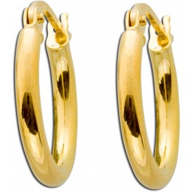 Creolen 15mm Gelbgold 333 8 Karat Hoops
