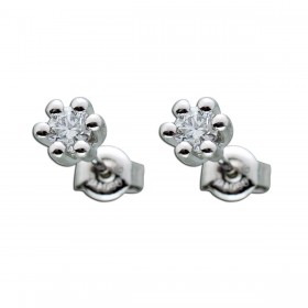 Platin 950 Solitär Diamant Ohrstecker Brillanten 0.50ct W SI