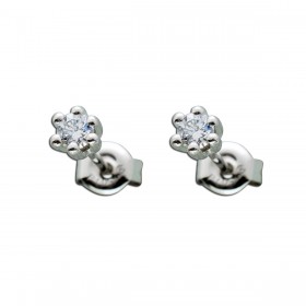 Platin 950 Solitär Ohrstecker Brillanten 0.20ct. W SI