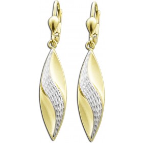 Goldohrringe Bicolor Gelbgold Weißgold 333 8K 