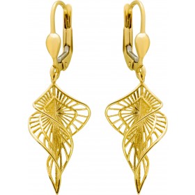 Ohrhänger Gelbgold 333 8 Karat Spiral Design