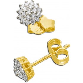 Brillant Ohrstecker Gold 585 14K Natur Diamanten 0.26ct