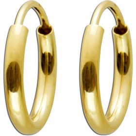 Creolen 13mm Gelbgold 585 14 Karat Ohrringe