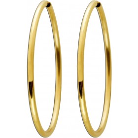 Creolen Hoops Gelbgold 585 14 Karat 40mm flexibel