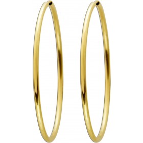 Creolen Hoops Gelbgold 585 14 Karat 50mm flexibel