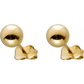 Kugel Ohrstecker 6mm Gelbgold 585 14 Karat 