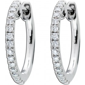 Brillant Creolen Weißgold 750 18K Natur Diamanten 0.28ct