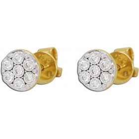 Diamant Ohrstecker Gelbgold 750 18K Brillanten 0.17ct