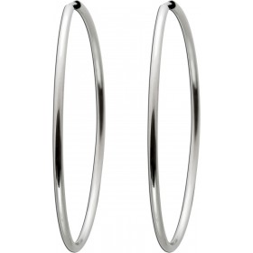 Creolen Hoops Weißgold 585 14 Karat 50mm flexibel