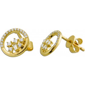 Brillant Ohrstecker Happy Lady Gold 585 14K Natur Diamanten