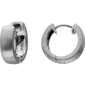 Platin 950 Klappcreolen 14mm mattiert massiv