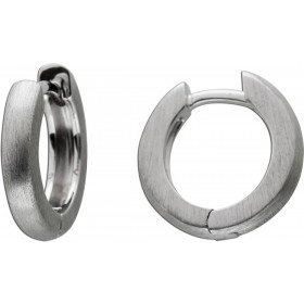 Platin 950 Klapp Scharniercreolen 12mm mattiert